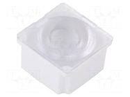 LED lens; square; polycarbonate; transparent; Colour: white LEDIL