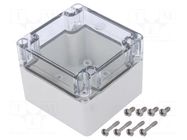 Enclosure: multipurpose; X: 80mm; Y: 82mm; Z: 65mm; EURONORD; grey FIBOX