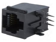 Connector: RJ12; socket; PIN: 6; Cat: 5; 6p6c; THT; angled ENCITECH