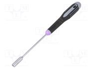 Screwdriver; 6-angles socket; Blade length: 100mm 