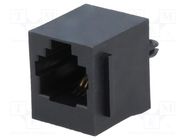 Socket; RJ11; PIN: 4; Cat: 5; Layout: 6p4c; THT; straight ENCITECH