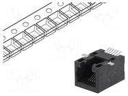 Connector: RJ12; socket; PIN: 6; Cat: 5; 6p6c; SMT; horizontal ENCITECH