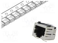 Socket; RJ45; PIN: 8; Cat: 5; Layout: 8p8c; SMT; horizontal ENCITECH