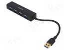 Hub USB; USB A socket x4,USB A plug; USB 3.0; PnP; 5Gbps LOGILINK