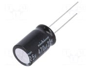 Capacitor: electrolytic; bipolar; THT; 470uF; 25VDC; Ø12.5x20mm NICHICON