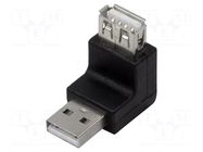 Adapter; USB 2.0; USB A socket (angle),USB A plug LOGILINK