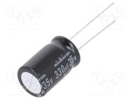 Capacitor: electrolytic; bipolar; THT; 330uF; 35VDC; Ø10x12.5mm NICHICON