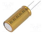 Capacitor: electrolytic; THT; 22000uF; 6.3VDC; Ø18x40mm; ±20%; 0.28 NICHICON