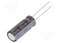 Capacitor: electrolytic; low ESR; THT; 820uF; 16VDC; Ø10x25mm; ±20% NICHICON