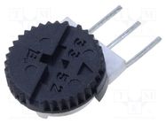 Potentiometer: mounting; single turn,vertical; 100Ω; 0.5W; THT BOURNS