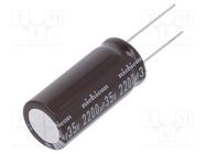 Capacitor: electrolytic; low ESR; THT; 2200uF; 35VDC; Ø16x35.5mm NICHICON