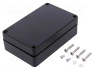 Enclosure: multipurpose; X: 80mm; Y: 125mm; Z: 40mm; aluminium; black GAINTA