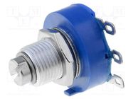 Potentiometer: shaft; single turn; 100kΩ; 2W; ±10%; 6.35mm; linear BOURNS