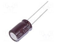 Capacitor: electrolytic; low ESR; THT; 3.3uF; 250VDC; Ø10x16mm NICHICON