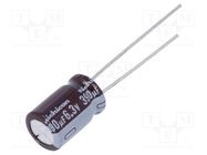 Capacitor: electrolytic; low ESR; THT; 390uF; 6.3VDC; Ø8x11.5mm 