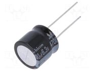 Capacitor: electrolytic; THT; 4700uF; 6.3VDC; Ø16x15mm; ±20%; URS NICHICON