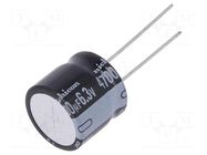 Capacitor: electrolytic; THT; 4700uF; 6.3VDC; Ø16x15mm; ±20%; URZ NICHICON