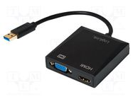 Adapter; USB 2.0,USB 3.0; black; black LOGILINK