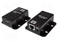 USB extender; USB 2.0; black; Cat: 5e,6; 50m LOGILINK