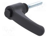 Lever; adjustable; Thread len: 40mm; Lever length: 63mm; -30÷130°C ELESA+GANTER