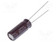 Capacitor: electrolytic; low ESR; THT; 820uF; 6.3VDC; Ø8x20mm; ±20% NICHICON