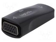 Converter; D-Sub 15pin HD socket,HDMI socket; black LOGILINK