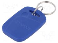 RFID pendant; laser printed code in 8H10D format; plastic; blue SYSTEM 7 SECURITY