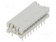 Connector: IDC; PIN: 18; IDC,THT; for ribbon cable; 2.54mm; 2x9 CONEC