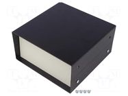 Enclosure: with panel; 1458; X: 152mm; Y: 152mm; Z: 76mm; steel; black HAMMOND