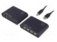 USB extender; USB 2.0; black; Cat: 5e,6; 50m LOGILINK