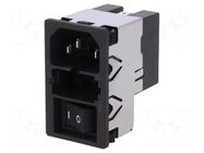 Connector: AC supply; socket; male; 2A; 250VAC; C14 (E); KMF SCHURTER
