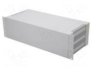 Enclosure: rack mounting; Standard: 19"; 3U; grey; Z: 129mm; X: 431mm GAINTA