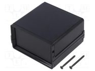 Enclosure: with panel; MINI CAB; X: 80mm; Y: 85mm; Z: 48mm; black TEKO