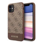 Guess GUHCN61G4GLBR iPhone 11 6.1" / Xr brown/brown hard case 4G Stripe Collection, Guess