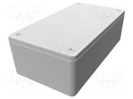 Enclosure: multipurpose; X: 66mm; Y: 121mm; Z: 40mm; 1591XX; ABS; grey HAMMOND