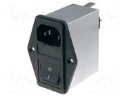 Connector: AC supply; socket; male; 6A; 250VAC; C14 (E); IEC 60320 SCHURTER