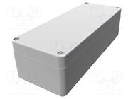 Enclosure: multipurpose; X: 75mm; Y: 190mm; Z: 55mm; 1590ZGRP; grey HAMMOND