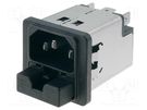 Connector: AC supply; socket; male; 2A; 250VAC; IEC 60320; C14 (E) SCHURTER