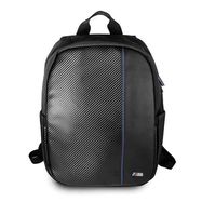 BMW Carbon Navy Stripe backpack for a 16&quot; laptop - black, BMW