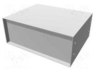 Enclosure: with panel; vented; 1458; X: 254mm; Y: 203mm; Z: 102mm HAMMOND