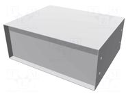 Enclosure: with panel; 1458; X: 254mm; Y: 203mm; Z: 102mm; steel HAMMOND