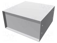 Enclosure: with panel; 1458; X: 203mm; Y: 203mm; Z: 102mm; steel; blue HAMMOND