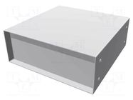 Enclosure: with panel; 1458; X: 203mm; Y: 203mm; Z: 76mm; steel; black HAMMOND