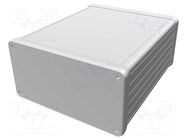 Enclosure: with panel; 1455; X: 103mm; Y: 120mm; Z: 53mm; aluminium HAMMOND