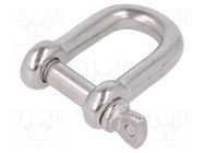 Dee shackle; acid resistant steel A4; for rope; 5mm KRAFTBERG