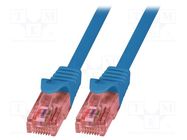 Patch cord; U/UTP; 6; stranded; Cu; LSZH; blue; 1.5m; RJ45 plug LOGILINK