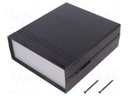Enclosure: with panel; CAB; X: 154mm; Y: 173mm; Z: 61mm; ABS; black TEKO