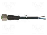 Connection lead; M12; PIN: 4; straight; 3m; plug; 250VAC; 4A; PUR MURR ELEKTRONIK