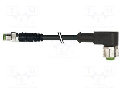 Connection lead; M12,M8; PIN: 3; 2m; plug; 60VAC; 4A; -30÷80°C; IP67 MURR ELEKTRONIK 7000-88261-6200200