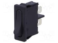 ROCKER; SPST; Pos: 2; OFF-ON; 6A/250VAC; black; IP40; none; 1911 Marquardt